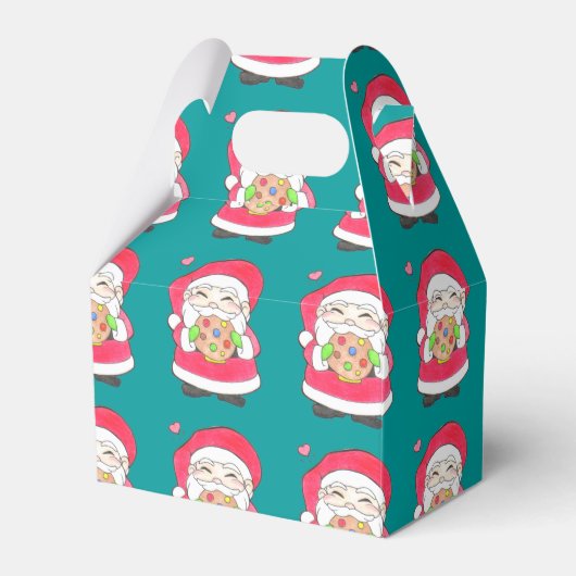 Santa Loves Cookies Favor Box Bedankdoosjes (Voorkant Zijde)