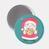 Santa Loves Cookies Magnet (Voorkant / Achterkant)