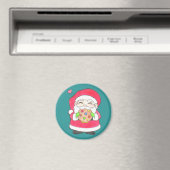 Santa Loves Cookies Magnet (Insitu (Vaatwasser))