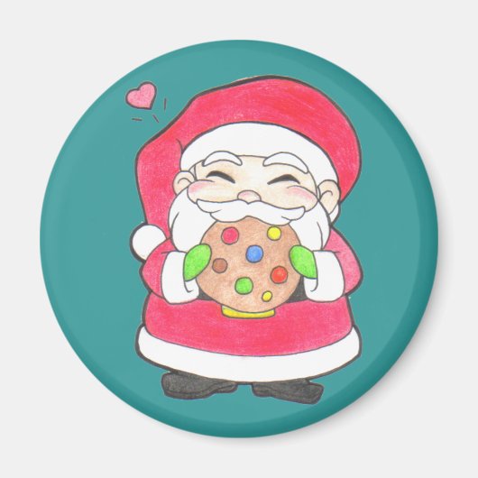 Santa Loves Cookies Magnet (Voorkant)