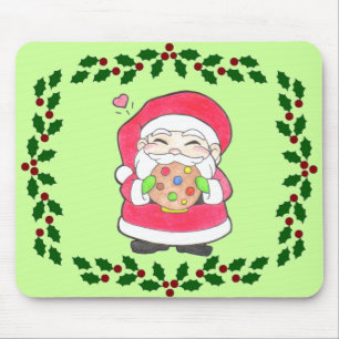 Santa Loves Cookies Mousepad Muismat