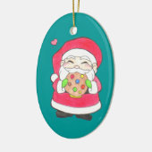 Santa Loves Cookies Ornament (Links)