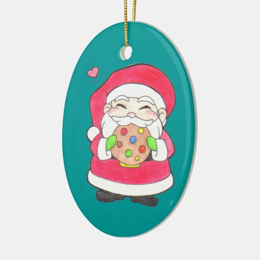 Santa Loves Cookies Ornament (Links)
