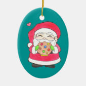 Santa Loves Cookies Ornament (Voorkant)