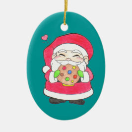 Santa Loves Cookies Ornament