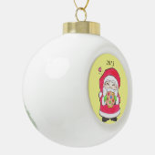 Santa Loves Cookies Ornament voor keramische boods (Links)