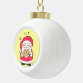 Santa Loves Cookies Ornament voor keramische boods (Rechts)