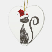 Santa Loves Katten Ornament Heart (Links)