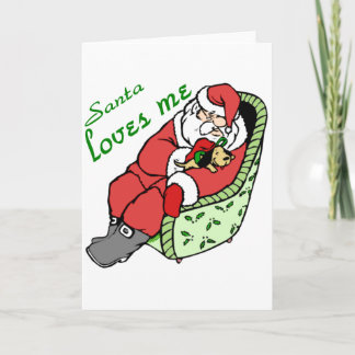 SANTA LOVES ME FEESTDAGEN KAART