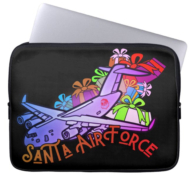 Santa, Luchtmacht, Leger Laptop Sleeve (Voorkant)