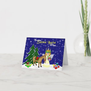 Santa Lucia Blank Note Card Feestdagen Kaart