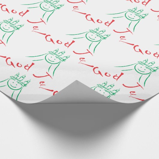 Santa Lucia en God Jul Cadeaupapier (Hoek)