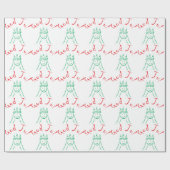 Santa Lucia en God Jul Cadeaupapier (Vlak)