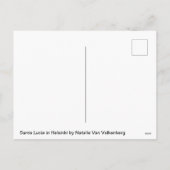 Santa Lucia en kerstgroeten Feestdagenkaart (Achterkant)