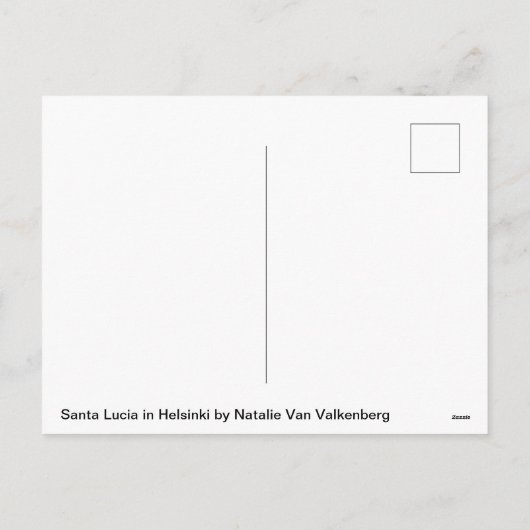 Santa Lucia en kerstgroeten Feestdagenkaart (Achterkant)