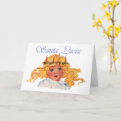 Santa Lucia kaart met gevoelswaarde (Gele Bloem)