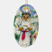 Santa Lucia kerstkat-versiering Keramisch Ornament (Rechts)
