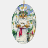 Santa Lucia kerstkat-versiering Keramisch Ornament (Links)