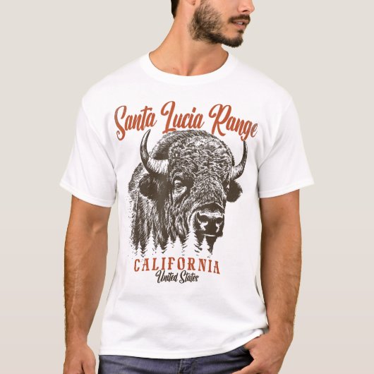 Santa Lucia Range gebergte voor Californië T-shirt (Voorkant)