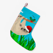 Santa luiaard Kerstmis kous Kleine Kerstsok (Voorkant (Hangend))