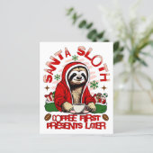 Santa luiaard nippen koffie (Staand voorkant)