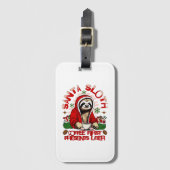 Santa luiaard nippen koffie bagagelabel (Voorkant (verticaal))