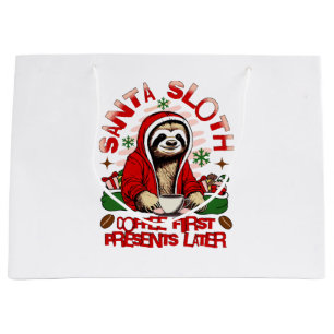 Santa luiaard nippen koffie groot cadeauzakje