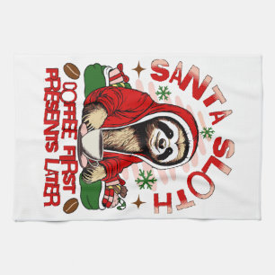 Santa luiaard nippen koffie theedoek