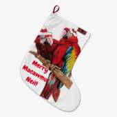 Santa Macaws Macaw Parrot kerststaart Grote Kerstsok (Voorkant (Hangend))
