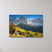 Santa Maddalena bergdorp in herfstdoek Canvas Afdruk (Voorkant)