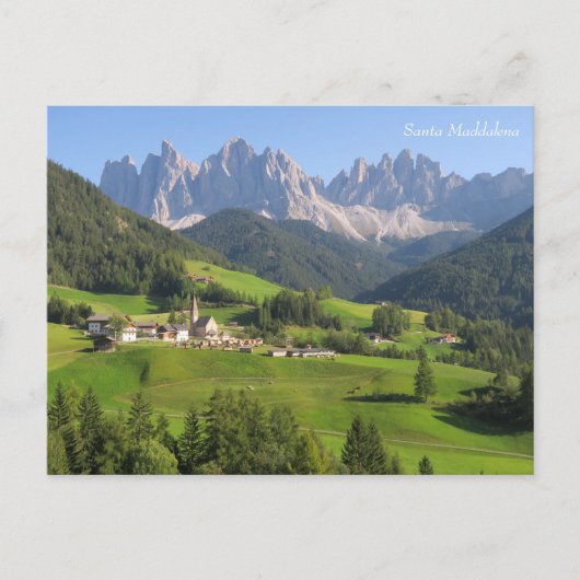 Santa Maddalena Dolomites Briefkaart (Voorkant)
