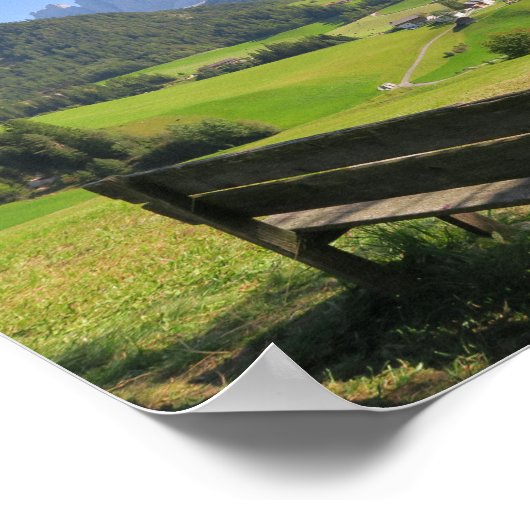 Santa Maddalena Dolomites Italië Poster (Hoek)