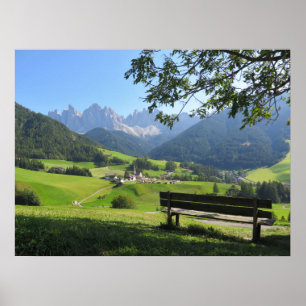 Santa Maddalena Dolomites Poster