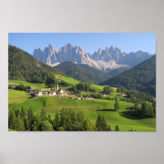 Santa Maddalena Dolomites Poster (Voorkant)