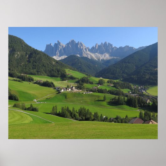 Santa Maddalena Dolomites Poster (Voorkant)