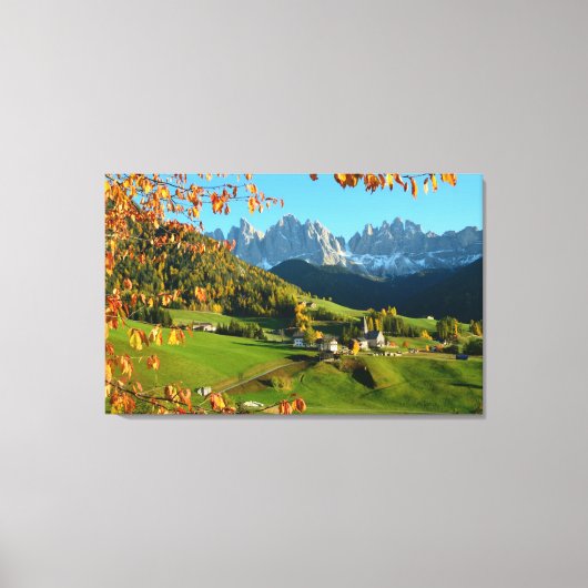 Santa Maddalena in herfst canvas print (Voorkant)