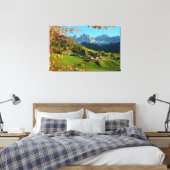 Santa Maddalena in herfst canvas print (Insitu (Slaapkamer))