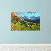 Santa Maddalena in herfst canvas print (Insitu (Houten vloer))