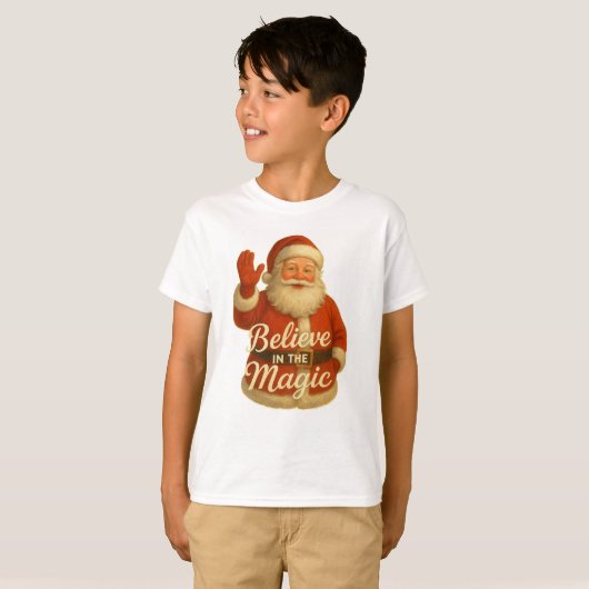 SANTA MAGIC-BELIEVE IN MAGIC T-Shirt (Voorkant volledig)