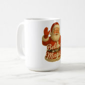 SANTA MAGIC-GELOOF IN MAGIC T-shirt Koffiemok (Voorkant links)