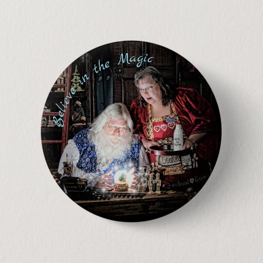 Santa Magic Ronde Button 5,7 Cm (Voorkant)