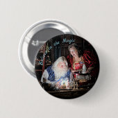 Santa Magic Ronde Button 5,7 Cm (Voorkant /achterkant)