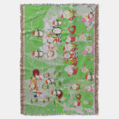 Santa Magical Green New Year Deken (Voorkant Verticaal)