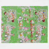 Santa Magical Green New Year Fleece Deken (Voorkant (Horizontaal))