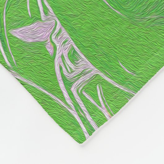 Santa Magical Green New Year  Fleece Deken (Hoek)