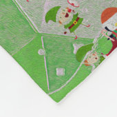 Santa Magical Green New Year  Fleece Deken (Hoek)