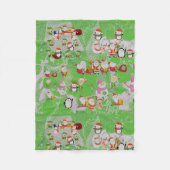 Santa Magical Green New Year  Fleece Deken (Voorkant)