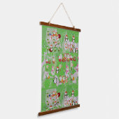 Santa Magical Green New Year Hangend Wandkleed (Gebogen)
