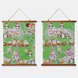 Santa Magical Green New Year Hangend Wandkleed