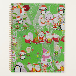 Santa Magical Green New Year  Planner